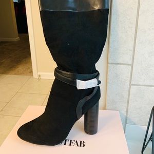 Faux Leather/Suede Boots